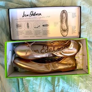 brand new gold flats